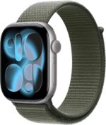 Apple Watch Band Goop esportivo 46 mm Floresta: leve, respirável e confortável, com ajuste rápido e fecho aderente. - Imagem 2