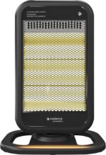Aquecedor Cadence Halógeno Lumiconfort 127V: aquece rápido, com oscilação horizontal e segurança automática para seu conforto.