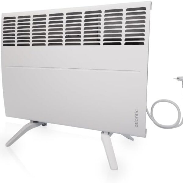 Aquecedor Convector Elétrico Atlantic F119-1500W com pés de apoio: aquecimento rápido e homogêneo para seu ambiente.