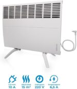 Aquecedor Convector Elétrico Atlantic F119-1500W com pés de apoio: aquecimento rápido e homogêneo para seu ambiente. - Imagem 2