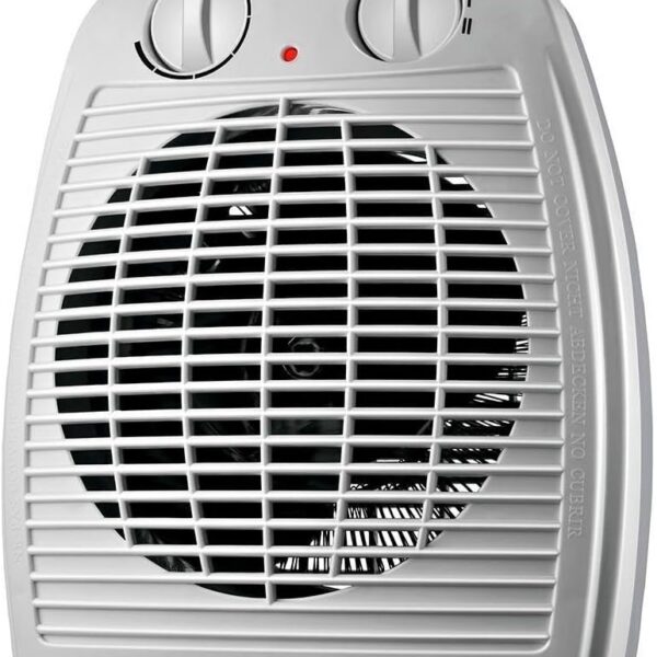 Aquecedor Elétrico Portátil 2000W 220V: aquece rápido, circula ar e tem termostato ajustável com proteção anti-sobreaquecimento.
