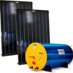 Aquecedor Solar Residencial 200L Inox 304 com Apoio Elétrico 3000W: água quente com economia e alta durabilidade.