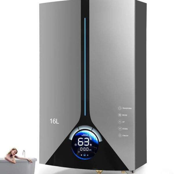 Aquecedor a Gas 110V (Gás Natural), 16 L/Min, Aquecedor Água, Aquecedor de Agua, Aquecedor de Água a Gás Digital, Aquecedor de Água a Gás