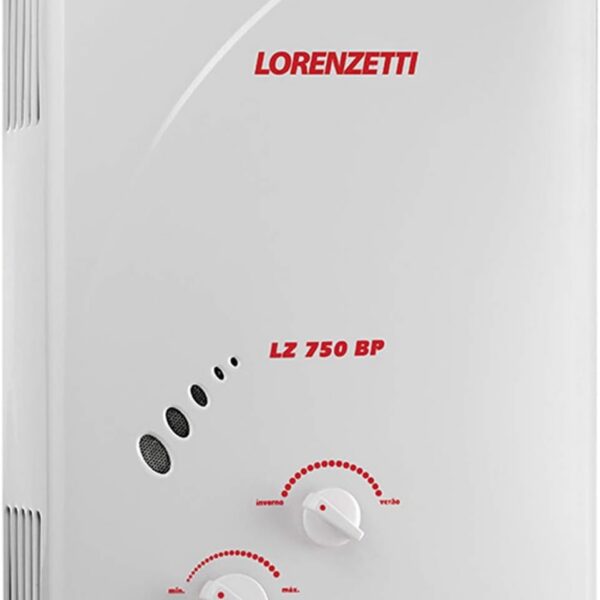 Aquecedor de Água a Gás Lz 750Bp Gn 7, 5 L/Min, Lorenzetti, 7412086, Branco, Médio