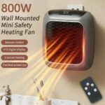 Aquecedor de Parede com Controle Remoto, 800W, Display LCD Digital, Proteção Contra Superaquecimento, Aquecimento em 3 Segundos - Imagem 2
