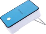 Aquecedor de segurança com economia de energia, mini portátil, sala de escritório, mesa de trabalho, aquecedor de ar elétrico, aquecedor de ar azul - Imagem 2