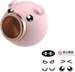 Aquecedor elétrico de mesa Gazechimp rosa: aquece em 2s, compacto, seguro e ideal para escritório, quarto e casa.