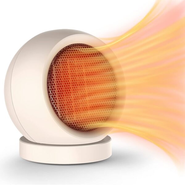 Aquecedor portátil com termostato: compacto, silencioso e seguro para quarto, escritório e casa