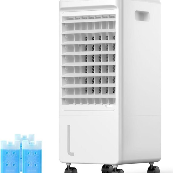 Ar condicionado portátil sem janelas, unidade CA portátil 3 em 1, temporizador 7H e tanque de 1,85 litros, oscilação de 40°, 3 modos e 3 velocidades, refrigerador de ar ultra-silencioso do pântano com