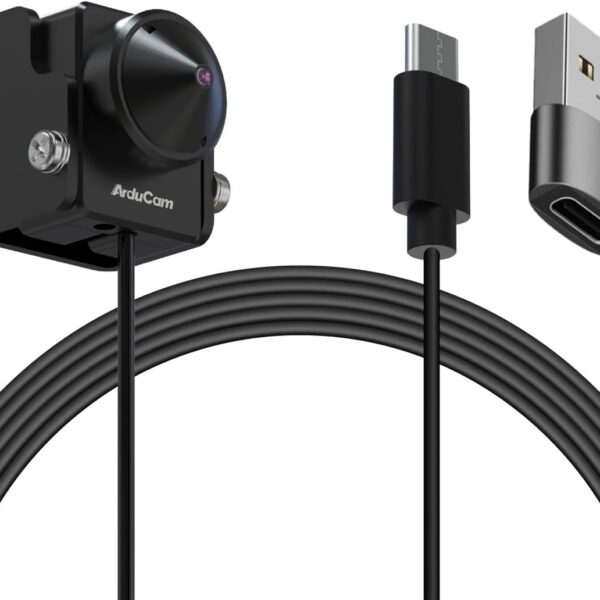 Arducam Webcam 2 Mp USB: imagem HD em pouca luz, Plug & Play e compatível com Windows, Linux e Mac OS