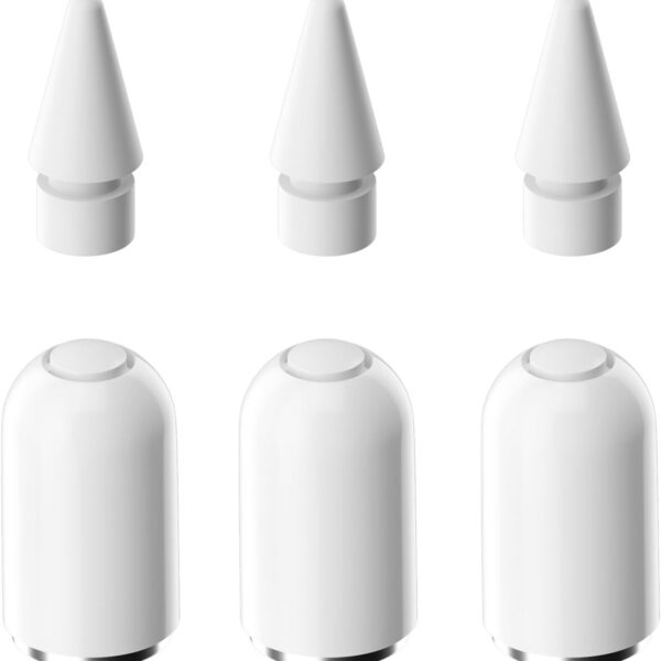 AreMe tampa magnética e pontas de reposição para Apple Pencil 1ª geração, pacote com 6 para escrita precisa