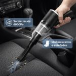 Aspirador Portátil Sem Fio para Carro Casa e Escritório com Acessórios para Limpeza Design Compacto Ergonômico para Uso Diário - Imagem 2