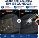 Aspirador Portátil sem Fio 3 em 1 USB: sucção potente 6000Pa, função soprador e filtro lavável para carro, casa e teclado - Imagem 2