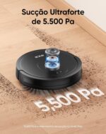Aspirador Robô EZS E10, Sucção Ultra Forte de 5.500 Pa, Navegação a Laser iPath, para Limpeza Profunda de Pisos, Ideal para Cabelos e Pisos Duros - Imagem 2