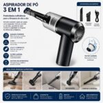 Aspirador de Pó 3 em 1 H'Maston FE16 Multifuncional – Aspirador Vertical, Portátil e de Mão para Pisos, Tapetes, Sofás, Estofados e Cantos Difíceis. - Imagem 2