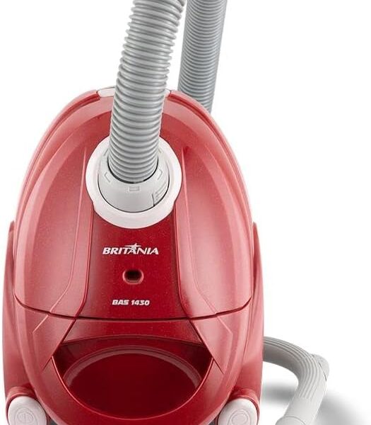 Aspirador de Pó Britânia BAS1430 1250W Vermelho 110V: potência e praticidade para uma limpeza eficiente.