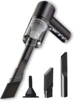 Aspirador de Pó Portátil 2 em 1 Sem Fio – Sucção Potente e Soprador de Ar, Recarregável USB com Filtro Lavável, Ideal para Carro, Casa, Escritório e Teclado