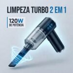 Aspirador de Pó Portátil 2 em 1 Sem Fio – Sucção Potente e Soprador de Ar, Recarregável USB com Filtro Lavável, Ideal para Carro, Casa, Escritório e Teclado - Imagem 2