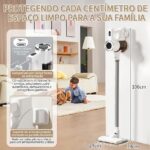 Aspirador de Pó Vertical Sem Fio 12V, 120W, Adequado para Pêlos de Animais e Poeira em Geral.