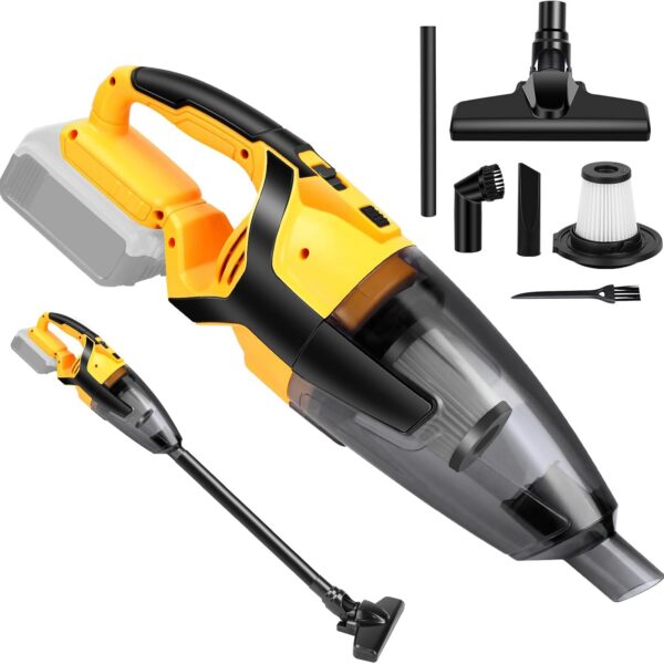 Aspirador de pó sem fio compatível com bateria DEWALT 20 V (bateria não incluída), aspirador portátil para casa, barco, oficina, carro, pelos de animais de estimação, apenas ferramentas de