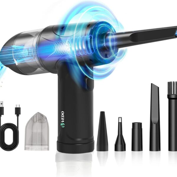 Aspirador de pó sem fio portátil coletor de pó doméstico 2 em 1 soprador de sucção,55000 RPM Espanador de ar comprimido/soprador de ar sem fio