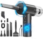 Aspirador portátil 3 em 1 sem fio, 50.000 RPM, potente e recarregável para limpeza de teclado, carro e eletrônicos