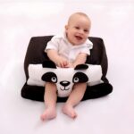 Assento De Bebê Cadeirinha Apoio Confortável Infantil (Panda) com suporte macio e seguro para bebês de 3 a 6 meses.