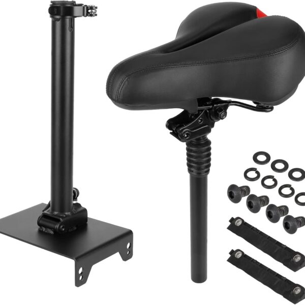 Assento selim dobrável Max G30 com amortecimento ajustável: mais conforto, ergonomia e fácil instalação.