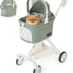 BEBEROAD PETS TT: carrinho leve e dobrável para cães e gatos pequenos, prático para viagens e fácil de transportar