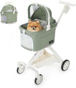 BEBEROAD PETS TT: carrinho leve e dobrável para cães e gatos pequenos, prático para viagens e fácil de transportar
