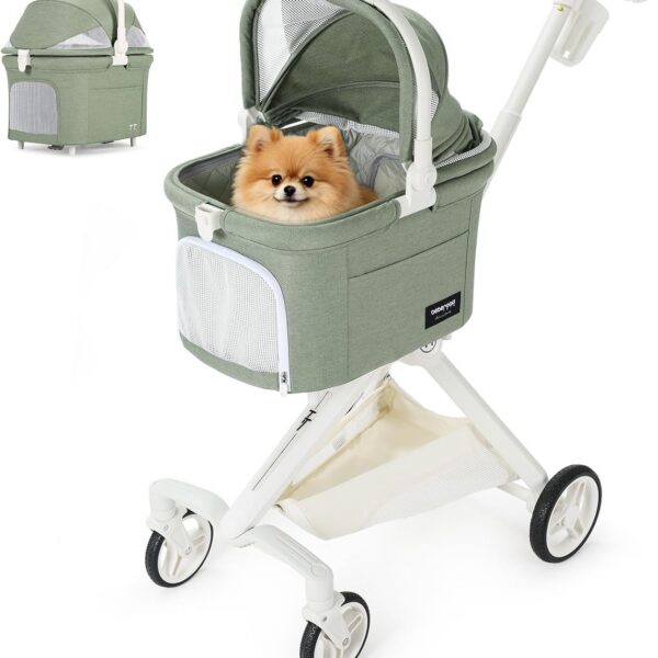 BEBEROAD PETS TT: carrinho leve e dobrável para cães e gatos pequenos, prático para viagens e fácil de transportar
