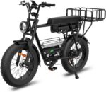 BEMMY Bicicleta Elétrica 1000W: pneus 20x4, bateria 48V e até 50 km/h para mais potência e autonomia.