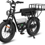 BEMMY Bicicleta Elétrica 1000W: pneus 20x4, bateria 48V e até 50 km/h para mais potência e autonomia.