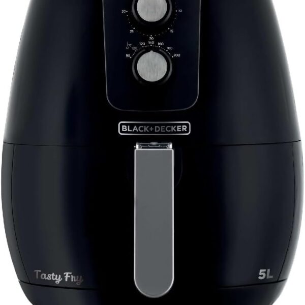 BLACK+DECKER Air Fryer AFM5 5L: fritura sem óleo, rápida, prática e com cesto antiaderente.