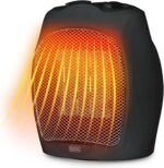 BLACK+DECKER aquecedor de cerâmica 1500W para espaços pequenos com aquecimento rápido e seguro, ideal para uso interno.