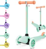 BOLDCUBE Teeny: scooter de 3 rodas leve e ajustável para crianças de 3 a 6 anos, com rodas piscantes e direção fácil.