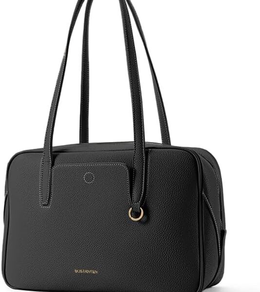 BOSTANTEN Bolsa de Ombro Feminina Grande: elegante, espaçosa e versátil para trabalho, viagem e dia a dia.