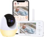 Babá Eletrônica 4.3" com WiFi e câmera HD 1080P, visão noturna, bateria 3500mAh e intercomunicador bidirecional para monitorar seu bebê com segurança.