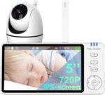 Babá Eletrônica 5" com Câmera HD 720P, visão noturna, VOX e sem Wi‑Fi para monitorar seu bebê com segurança e praticidade