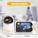 Babá Eletrônica Câmera 4.3" com áudio bidirecional, zoom digital e monitoramento sem Wi-Fi para mais segurança e conforto do bebê - Imagem 2