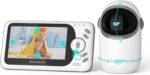 Babá Eletrônica Câmera 4.3" com áudio bidirecional, zoom digital e monitoramento sem Wi-Fi para mais segurança e conforto do bebê