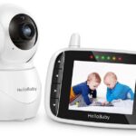 Babá Eletrônica Hb66Pro com tela IPS 3.2, visão noturna e áudio bidirecional para monitorar seu bebê com segurança.