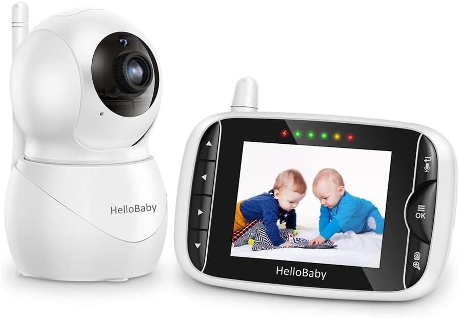 Babá Eletrônica Hb66Pro com tela IPS 3.2, visão noturna e Babá Eletrônica Hb66Pro com tela IPS 3.2, visão noturna e áudio bidirecional para monitorar seu bebê com segurança.