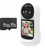 Babá Eletrônica Inteligente Alexa 360° Full HD com visão noturna e áudio bidirecional para bebês, idosos e pacientes