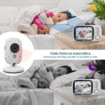 Babá Eletrônica Monitor de Vídeo AJ-A05 com visão noturna, termômetro e áudio bidirecional para mais segurança ao bebê. - Imagem 2