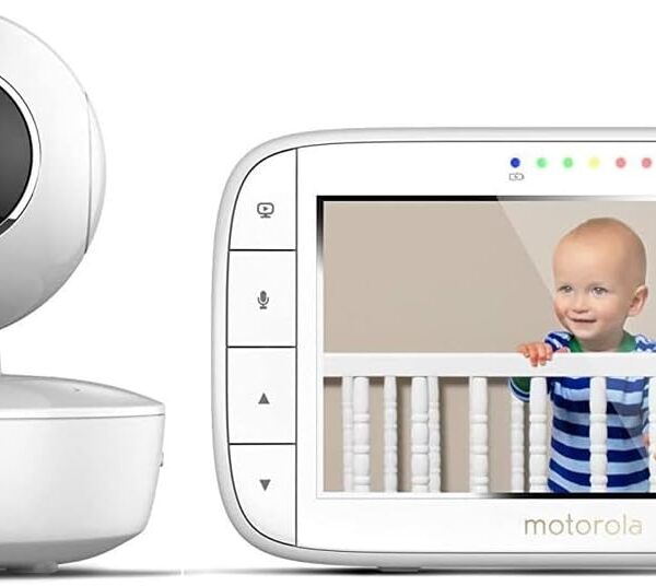 Babá Eletrônica Motorola VM36XL com tela 5, visão noturna e monitoramento em tempo real para mais segurança do bebê.