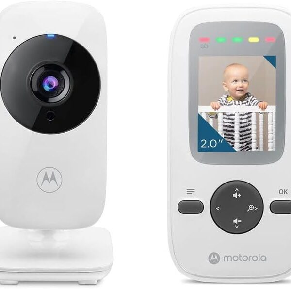 Babá Eletrônica Motorola VM481 com vídeo, visão noturna e conversa bidirecional para cuidar do bebê com segurança.