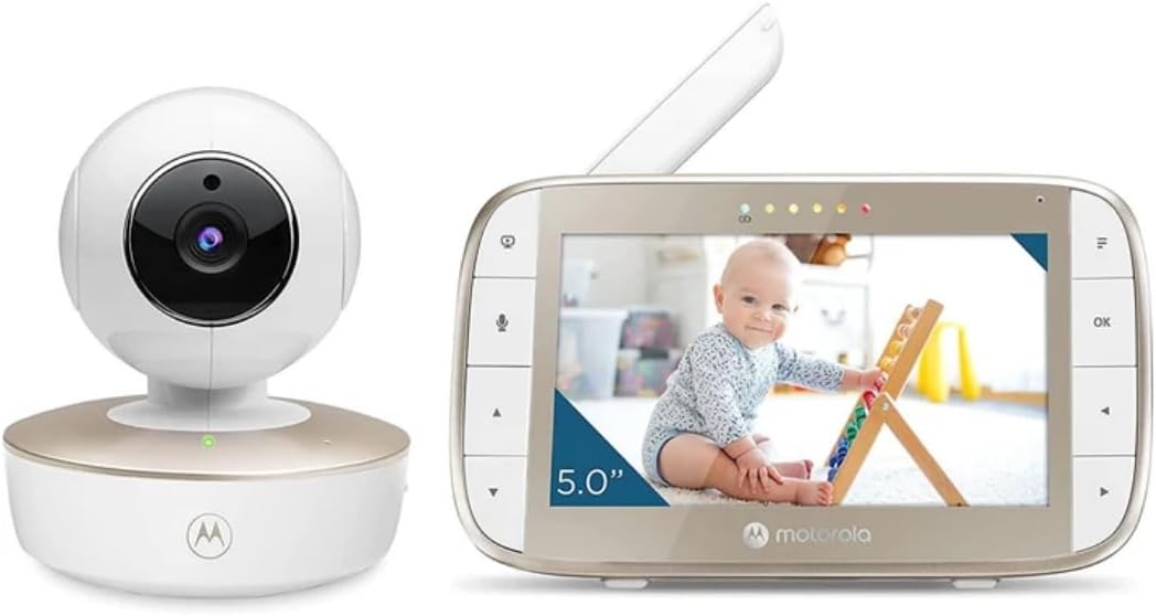 Babá Eletrônica Motorola VM50G com tela 5,0, visão panorâmica, zoom Babá Eletrônica Motorola VM50G com tela 5,0, visão panorâmica, zoom e áudio bidirecional para monitorar seu bebê com segurança.
