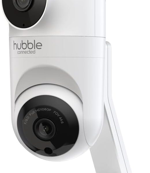 Babá Eletrônica Nursery Dual Vision Hubble com duas câmeras, Full HD 1080p e áudio bidirecional para acompanhar seu bebê em tempo real.