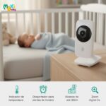 Babá Eletrônica Sem Fio Maxi Baby com visão noturna, zoom 2x e conexão segura para monitorar seu bebê com tranquilidade. - Imagem 2